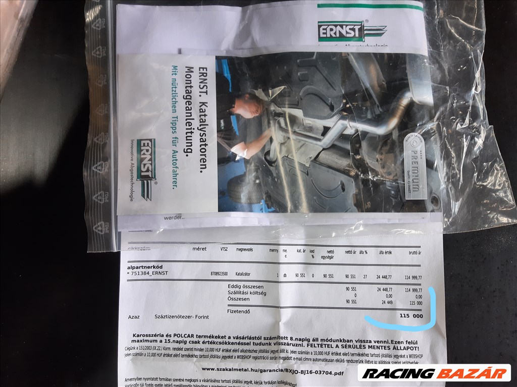 Mercedes C 180 Kompressor Katalizátor  103r0012001f45f468 bos090177 4. kép