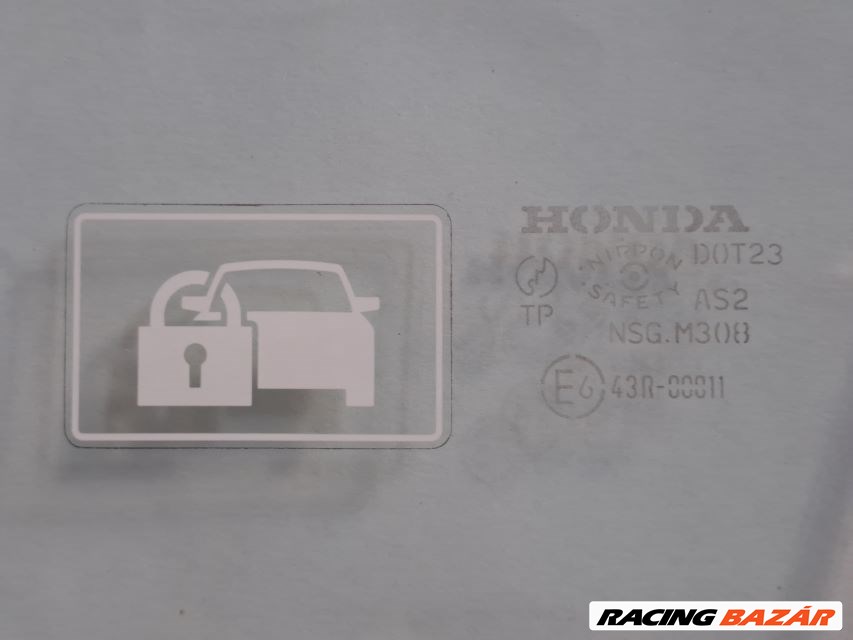 Honda Jazz II (GD) bal első ajtó ablaküveg dot23as2nsgm308 8. kép