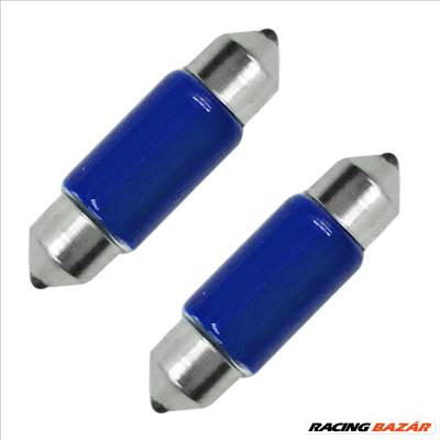 Izzó 12V/10 Watt szofita 10x35 mm, kék 2db Lampa 58345