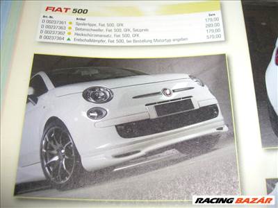 Fiat 500 2007-től tuning első lökhárító toldat spoiler