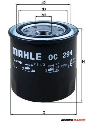 MAHLE OC 294 - olajszűrő TOYOTA