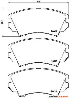 BREMBO P 59 055 - fékbetét BENTLEY BUICK BUICK (SGM) CHEVROLET CHEVROLET (SGM) GMC HOLDEN OPEL ROEWE