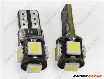 T10 5SMD canbus izzó fehéren világít 1 db