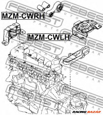 FEBEST MZM-CWRH - motortartó bak MAZDA 1. kép