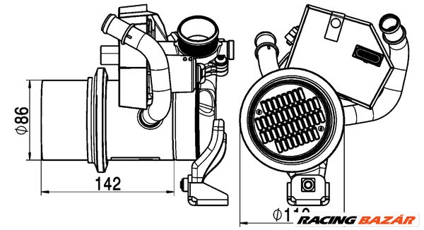 MAHLE CE 5 000P - Hűtő, kipufogógáz-visszavezetés AUDI SEAT SKODA VW 1. kép