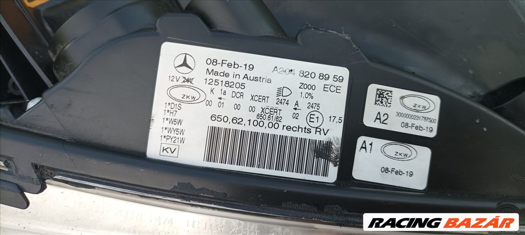 Mercedes GLK-osztály X204 jobb oldali gyári fényszóró  a2048208959 6. kép