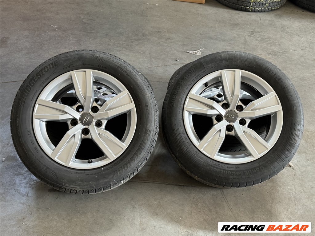 R16 5x112 Original Audi 7J ET35  OE 8W0601025A + 205/60 nyárigumik 1. kép
