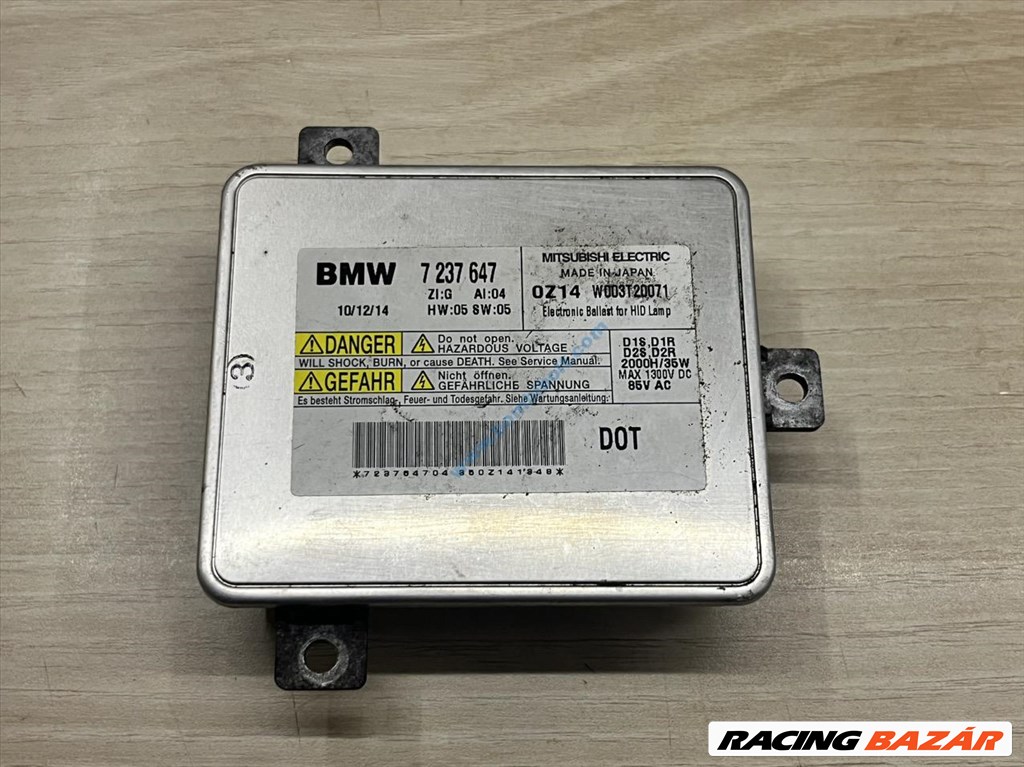 BMW F10, F11, F07, E90, E91 Gyári xenon modul, xenon trafó,  7237674, W003T20071 1. kép