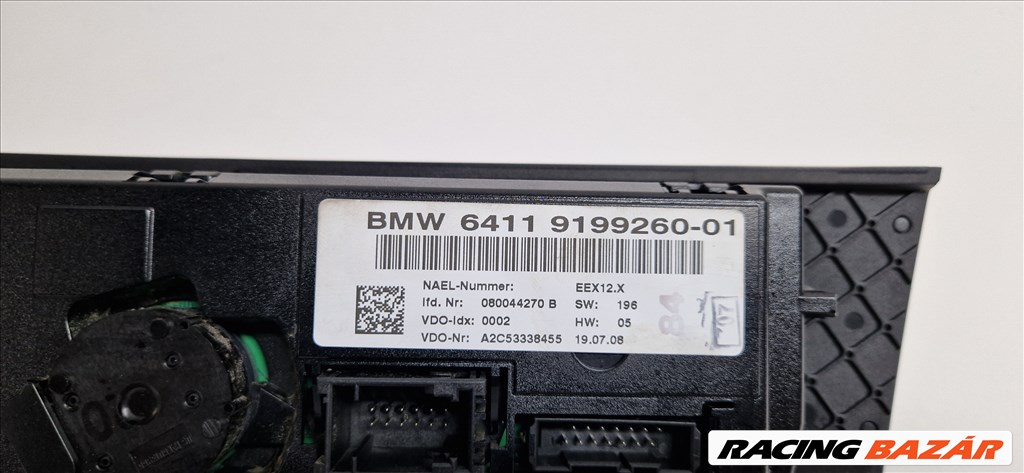 BMW E81, E82, E87, E88, E90, E91, E92 klímavezérlő 9199260 2. kép