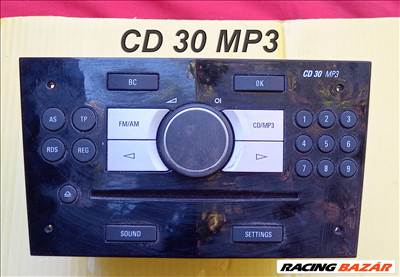 Opel Zafira B, Opel Astra H CD 30 MP3 autórádió / CD fej zongoralakk fekete 13357123