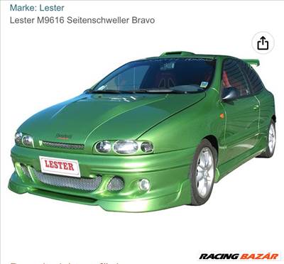 Fiat Bravo küszöb spoiler párban M9616 fekete ABS