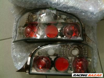 Citroen Saxo 1996-tól 2000-ig sötét króm hátsó lámpa pár