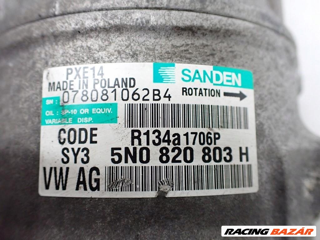Volkswagen Golf VI, Skoda Octavia II, Seat León II 1.6 CR TDI CAY klímakompresszor  5n0820803h 3. kép