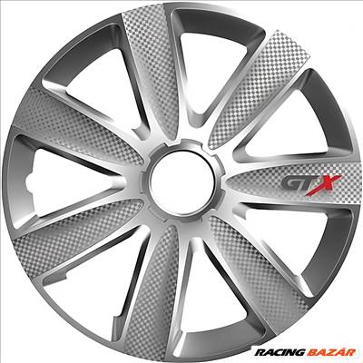 Dísztárcsa (16) GTX carbon-silver 4db-os garnitúra