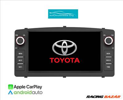 Toyota Corolla E120 Android Multimédia CarPlay GPS Rádió Tolatókamerával