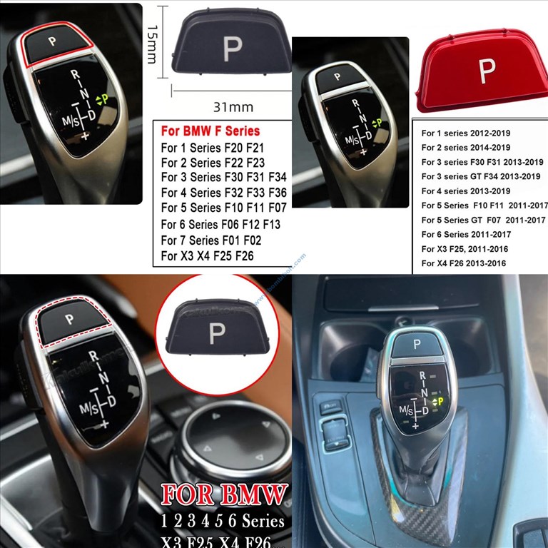 BMW sport automata váltókar, váltógomb P gomb F20 F21 F22 F23 F30 F31 F32 F33 F34 F35 F36 F10 F11 F06 F12 F13 F07 F01 F02 F03 F04 F25 F26 (X5 X6 E70/E 1. kép