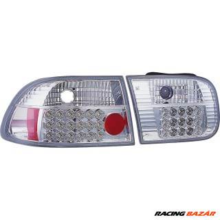 Honda Civic 2/4 ajtós 1992-96 LED hátsó lámpa pár króm színű párban