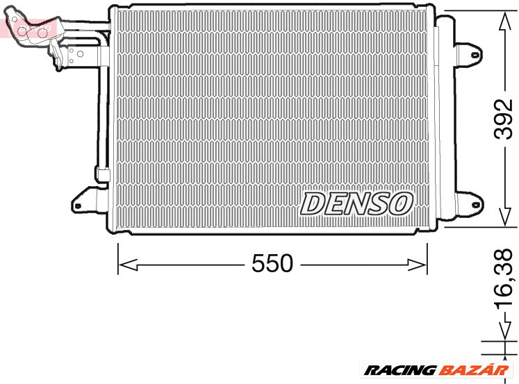 DENSO DCN32032 - klíma kondenzátor AUDI NISSAN PROTON SEAT SKODA VW 1. kép