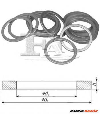 FA1 372.980.100 - tömítőgyűrű ACURA CATERHAM FSO HONDA ISUZU LAND ROVER LOTUS MARCOS MG MINELLI MITS