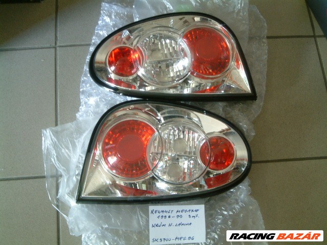 Renault Megane 3 ajtós 1996-1999. króm hátsó lámpa pár 1. kép