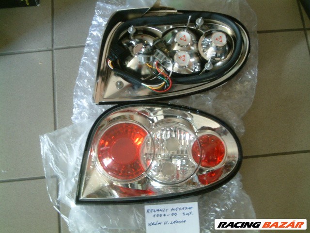 Renault Megane 3 ajtós 1996-1999. króm hátsó lámpa pár 2. kép