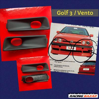 VW Vento felső légbeömlő lökhárítóba párban üvegszál GFK