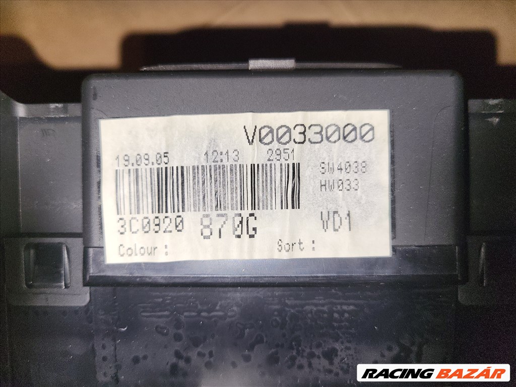 Volkswagen Passat B6 Óracsoport 3c0920870g 3. kép