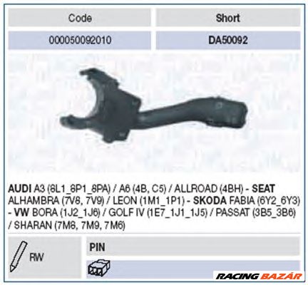MAGNETI MARELLI 000050092010 - kormányoszlop kapcsoló AUDI GEELY SEAT SKODA VW 1. kép