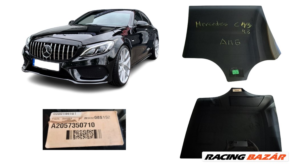 Mercedes W205 bal hátsó ajtóüveg  43R002092 1. kép