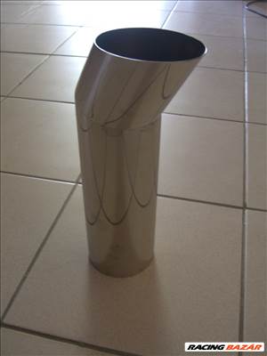 Kipufogó vég 100 mm átmérő, krómacél- hangtompító nélkül