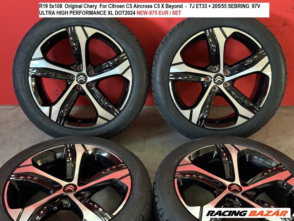 R19 5x108  Original Chery  For Citroen C5 Aircross C5 X Beyond  -  7J ET33 + 205/55 SEBRING   1. kép