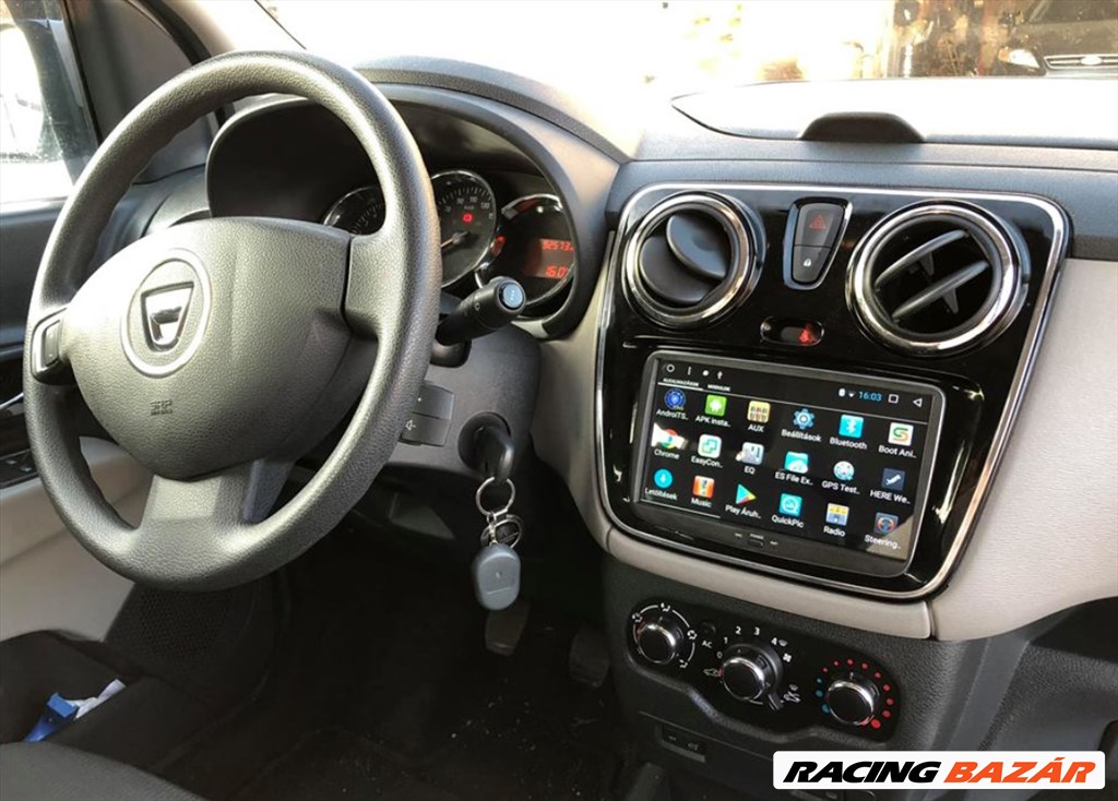 Dacia Android Multimédia Rádió, 2+32 GB, GPS, Wifi, Bluetooth, Tolatókamerával! 5. kép