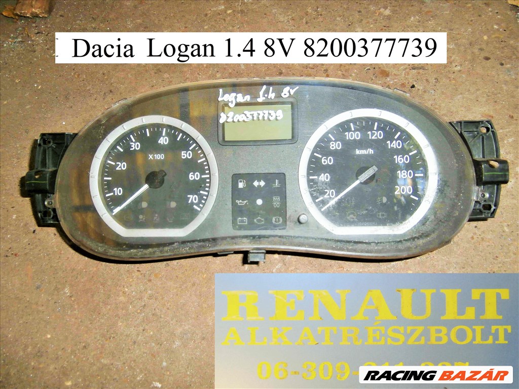 Dacia Logan 1.4 8V kilométer óra  8200377739 1. kép