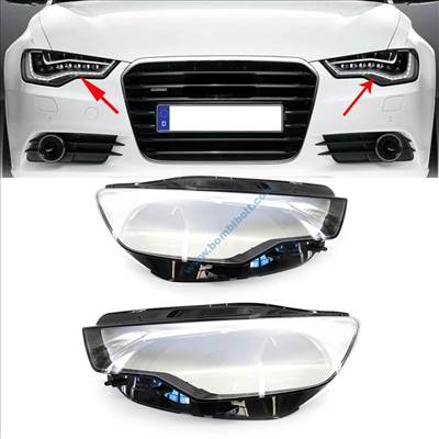 Audi A6 C7 lámpabúra, fényszóró búra 2011-2015 Bal oldal (sofőr oldal)