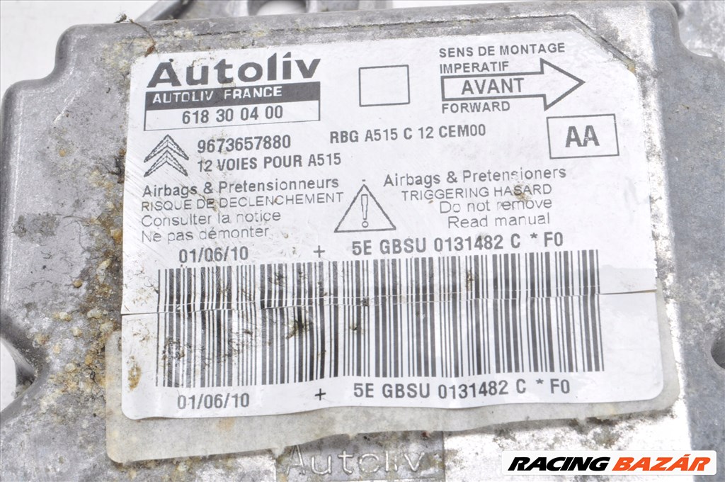 Citroën DS3 légzsák vezérlő elektronika 9673657880 2. kép