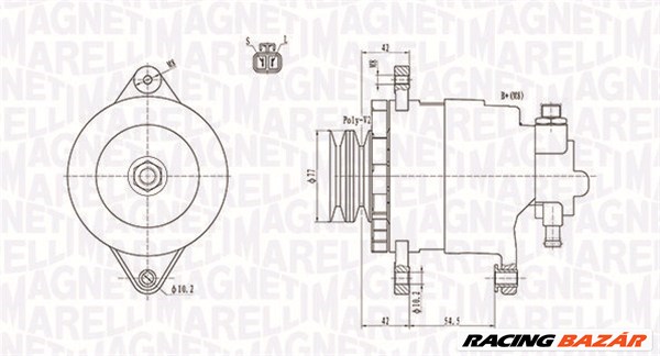 MAGNETI MARELLI 063731183010 - generátor MITSUBISHI 1. kép
