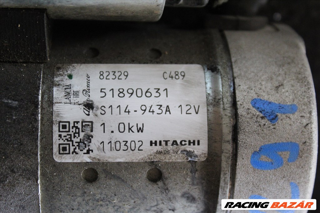 Lancia Ypsilon 2010-2011 önindító 1.2B (291) 51890631 1. kép