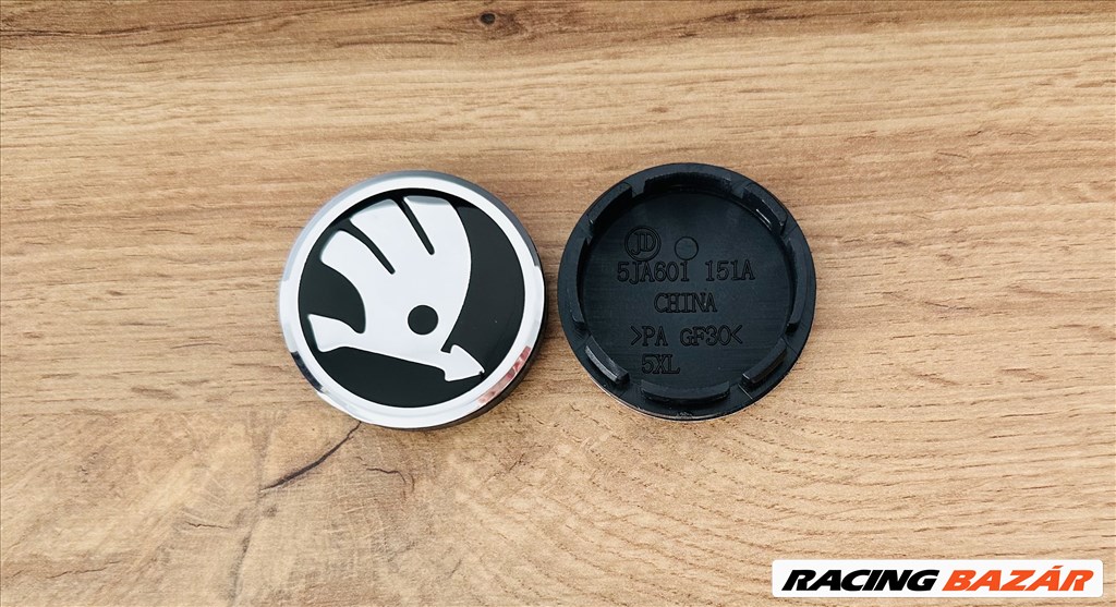 Új Skoda 56mm felni kupak alufelni felniközép felnikupak embléma kerékagy porvédő kupak 5ja601151a 1. kép