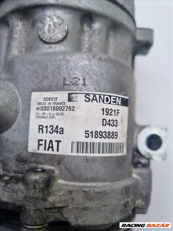 Fiat Doblo II klima kompreszor  51893889 2. kép