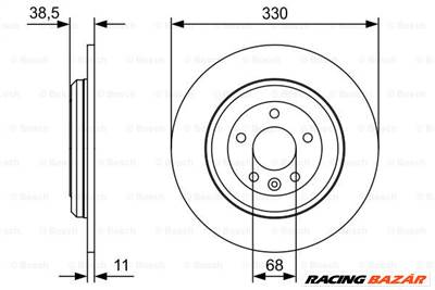 BOSCH 0 986 479 W01 - féktárcsa FORD USA