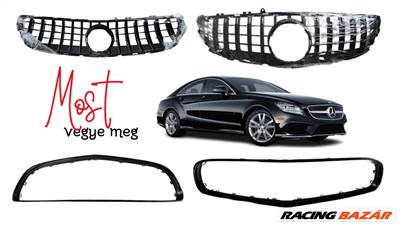 Mercedes CLS 63 AMG első lökhárító díszrács kerettel, embléma nélkül  cxkw21811