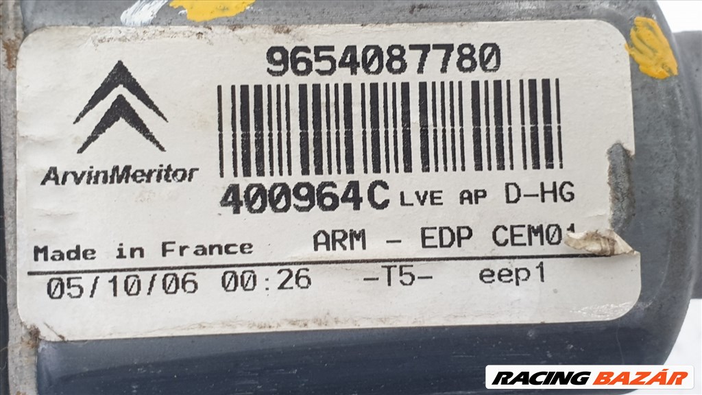 507363 Citroen C4 Picasso 2006,  Jobb Első Ablakemelő Szerkezet Motorral 13. kép