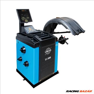 Lincos Kerékkiegyensúlyozó, centírozó gép 10"-24", automatikus kerékadat adatbevitel, 17" LED monitor, többnyelvű interfész - U-589