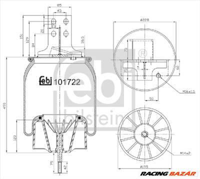 FEBI BILSTEIN 101722 - Légrugó rugótömb IVECO