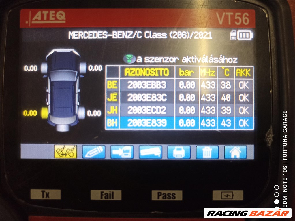 5x112 16" Uniwheels (C-osztály) újszerű alufelni garnitúra +TPMS (R) 10. kép
