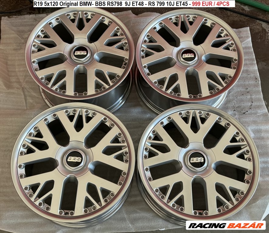 R19 5x120 Original BMW- BBS RS798  9J ET48 - RS 799 10J ET45 kétszéles gyári alufelnik felnik 1. kép