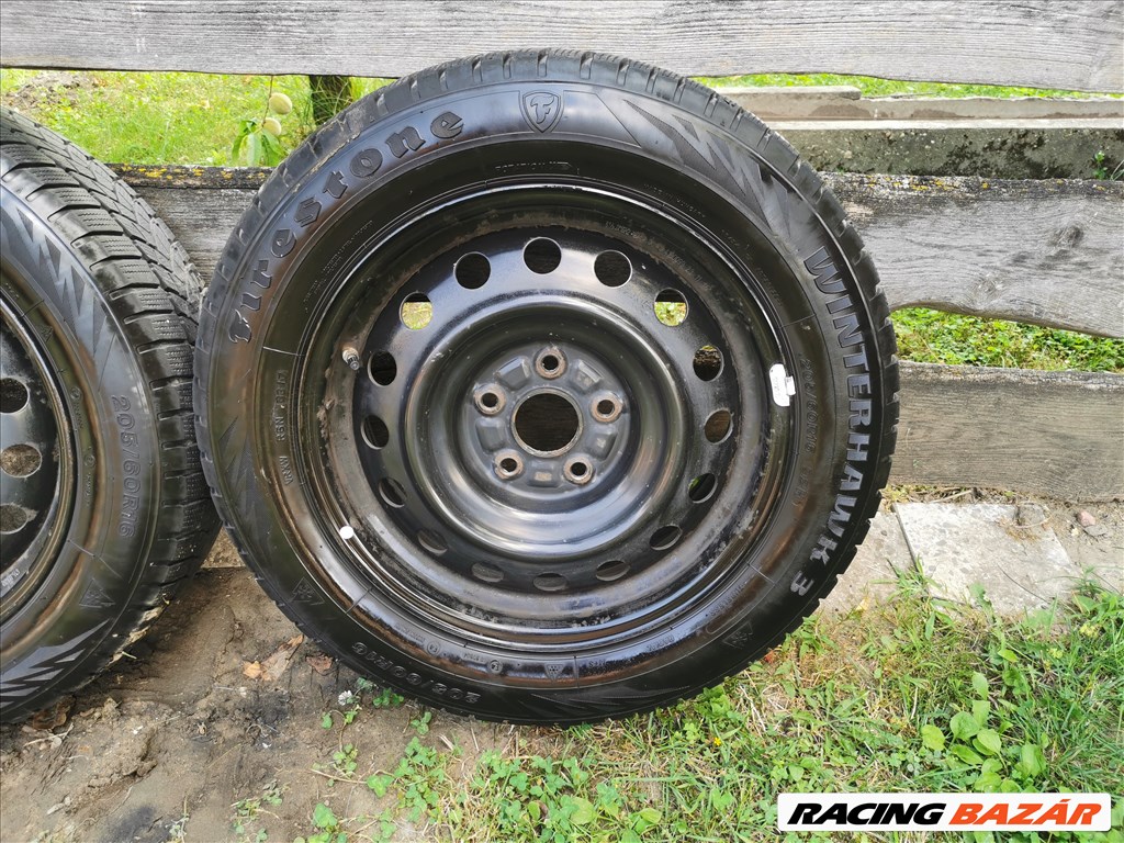  Toyota gyári lemezfelni + Firestone téligumi + szenzor 16" 8. kép