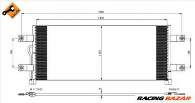 NRF 350075 - klíma kondenzátor MERCEDES-BENZ