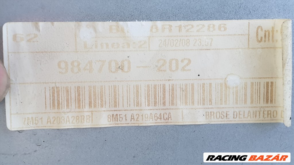 507319 Ford Focus 2, 2008, Jobb Első Ablakemelő Szerkezet Motorral, 984700-202 5. kép