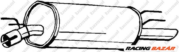 BOSAL 185-351 - hátsó kipufogó dob OPEL VAUXHALL 1. kép